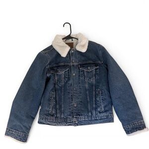 Levi's Blue Denim Jacket with Cream Collar